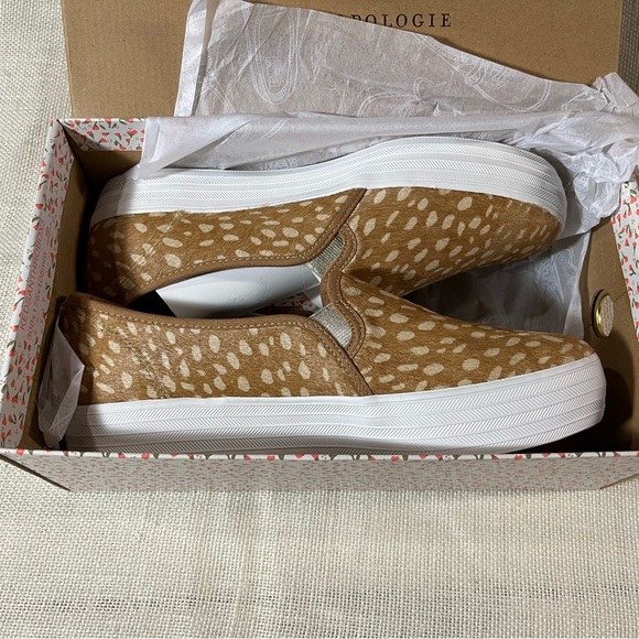 Keds x Anthropologie Limited Edition Triple Decker Slip-On Calf Hair NIB - Picture 5 of 7